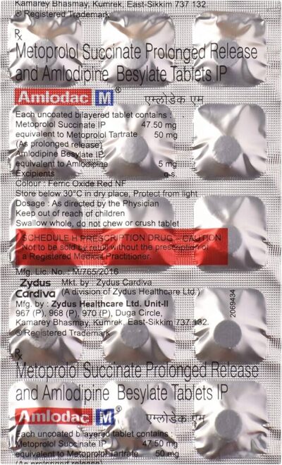 AMLODAC M 50 TABLET - Image 2