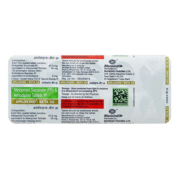 AMLOKIND BETA 50 TABLET
