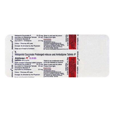 AMLOVAS M 2.5/25 TABLET - Image 2