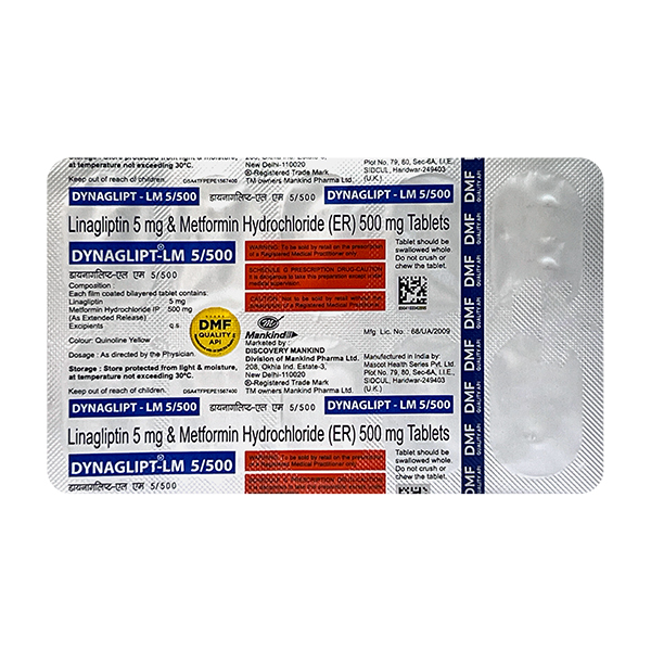 DYNAGLIPT LM 5/500 TABLET