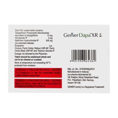GEMER DAPA XR 10/2/500 TABLET - Image 2