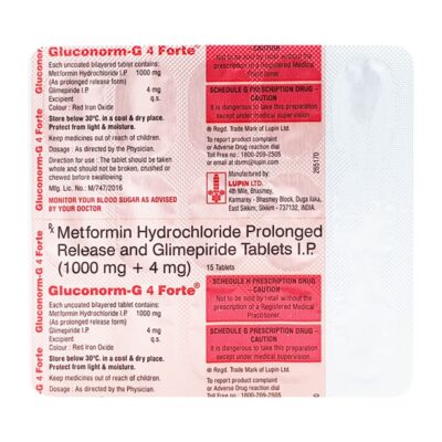 GLUCONORM G 4 FORTE TABLET