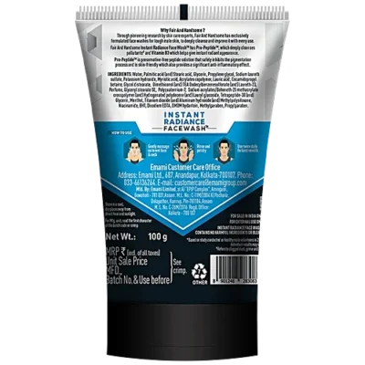 EMAMI FAIR AND HANSOME INSTANT RADIANCE FACE WASH - Image 2