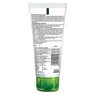 EVERYUTH NATURALS ANTI ACNE | ANTI MARKS TULSI TURMERIC FACE WASH 50gm - Image 2