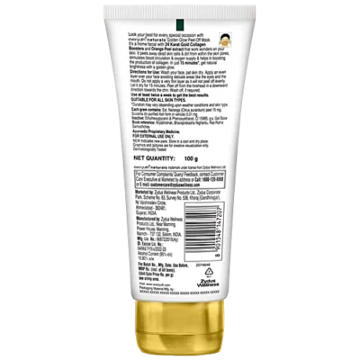 EVERYUTH NATURALS GOLDEN GLOW PEEL OF MASK 100gm - Image 2