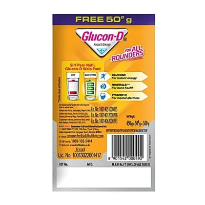 GLUCON D POWDER 450GM + 50GM FREE | MANGO - Image 2