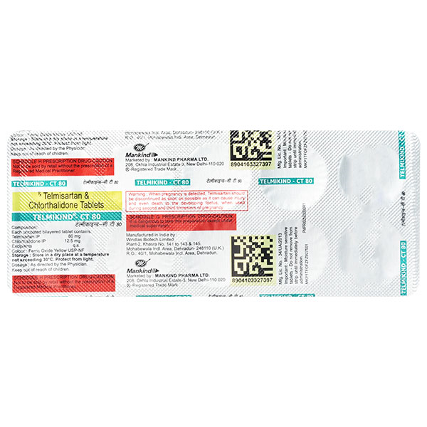 TELMIKIND CT 40/12.5 TABLET