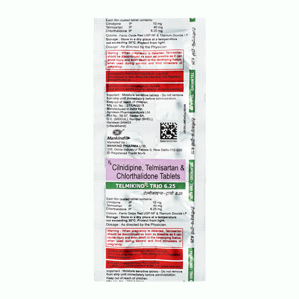 TELMIKIND TRIO 6.25 TABLET - Image 2