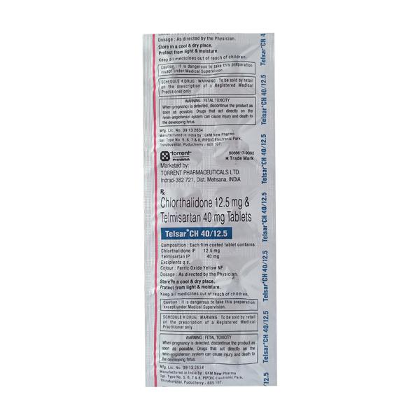 TELSAR CH 40/12.5 TABLET - Image 2