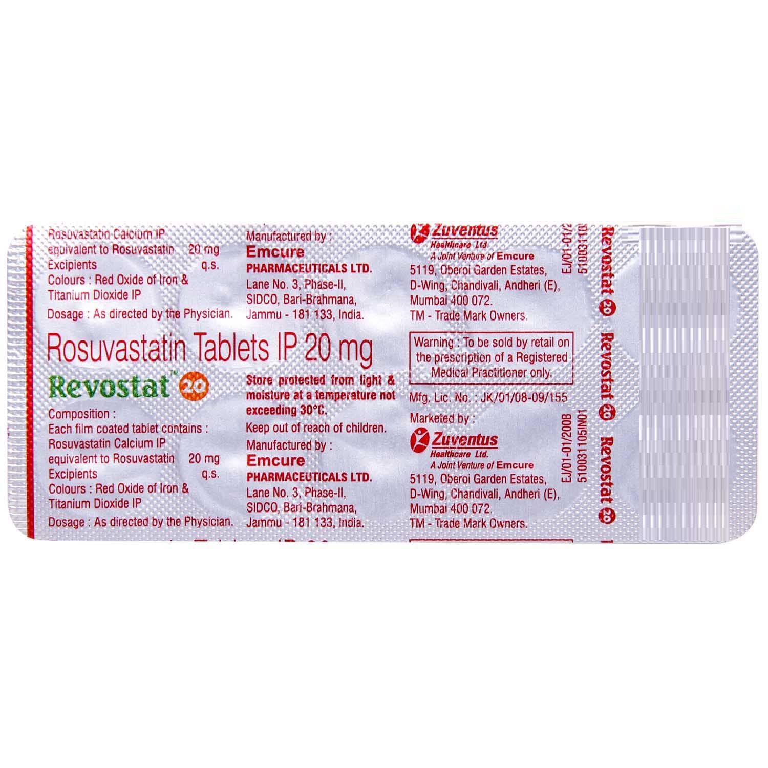 REVOSTAT 20 TABLET