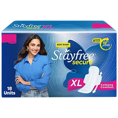 STAYFREE SECURE COTTON XL SANITARY PAD