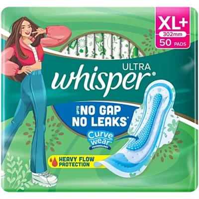 ULTRA WHISPER NO GAP NO LEAKS SANITARY PADS