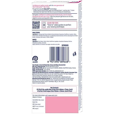 VEET PROFESSIONAL WAX STRIPS | NORMAL SKIN | HAIR REMOVAL - Image 2