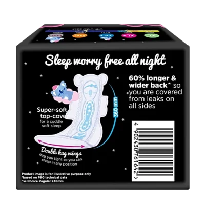 WHISPER BINDAZZ NIGHTS KOALA SOFT XXL+ SANITARY PAD - Image 2