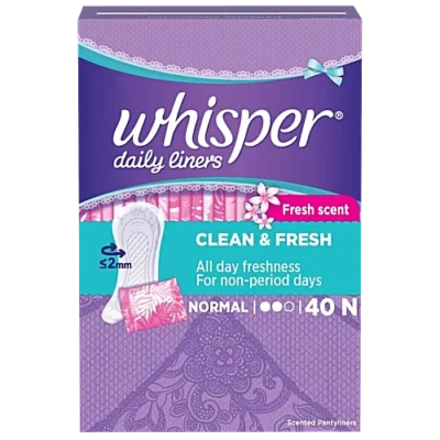 WHISPER DAILY LINERS-CLEAN & FRESH