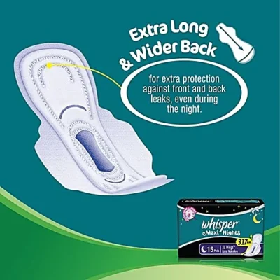 WHISPER MAXI NIGHTS XL SANITARY PADS - Image 3